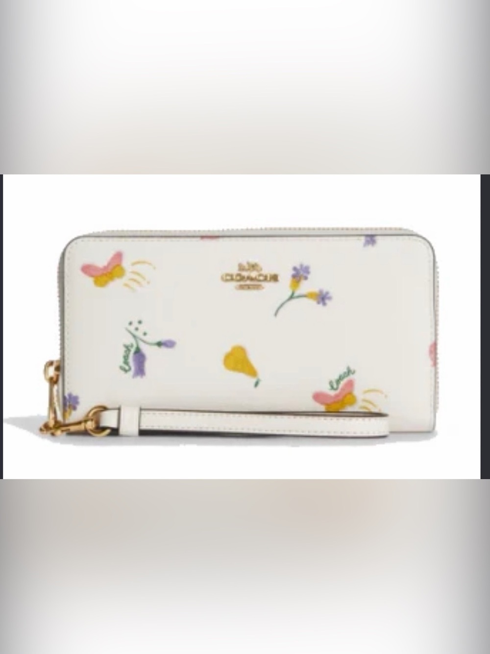 Coach LONG ZIP AROUND WALLET WITH DREAMY VEGGIE PRINT